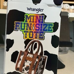 Wrangler Cow Print Mini Tote